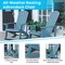 Merrick Lane Atlantic All-Weather Polyresin Adirondack Rocking Chair with Vertical Slats